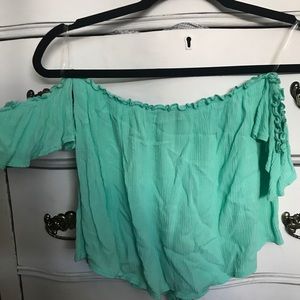 Off shoulder crop top